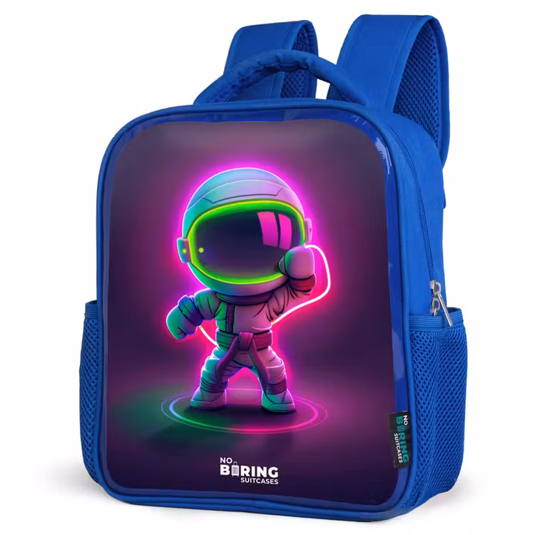 Kids backpack - Blue - Space karate neon — 7