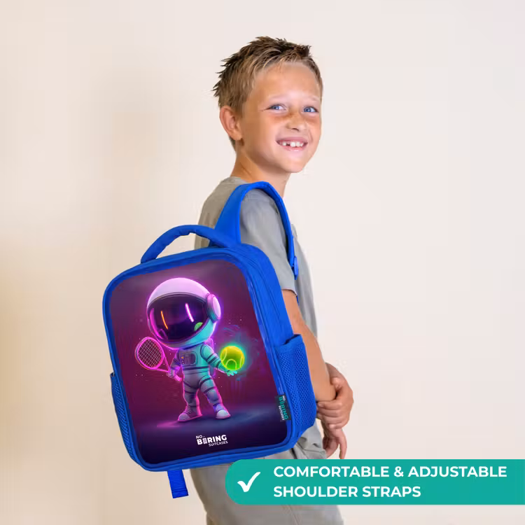 Kids backpack - Blue - Space tennis — 4