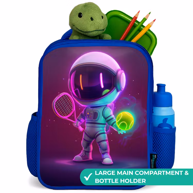 Kids backpack - Blue - Space tennis — 5