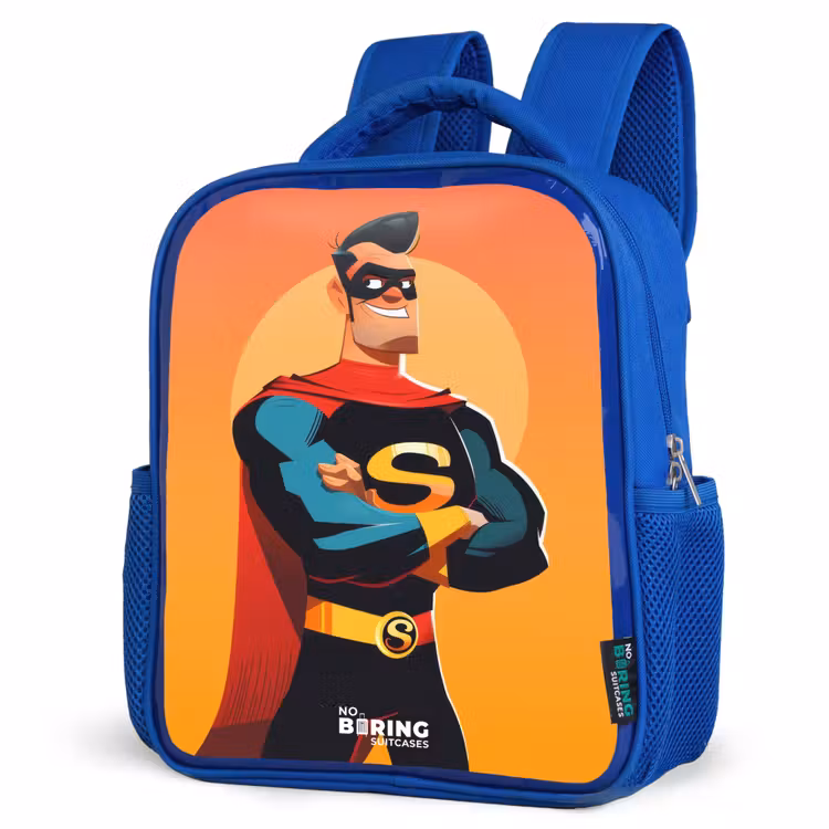 Kids backpack - Blue - Sunny superhero — 7