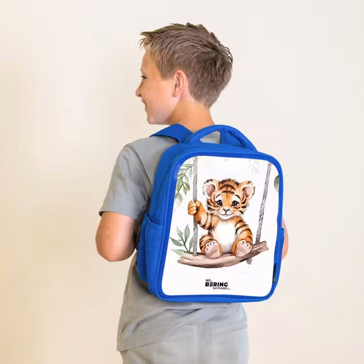 Kids backpack - Blue - Timo tiger — 2