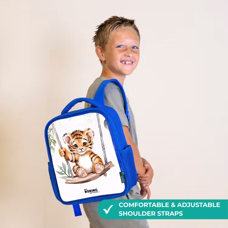 Kids backpack - Blue - Timo tiger — 4