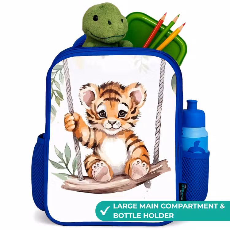 Kids backpack - Blue - Timo tiger — 5