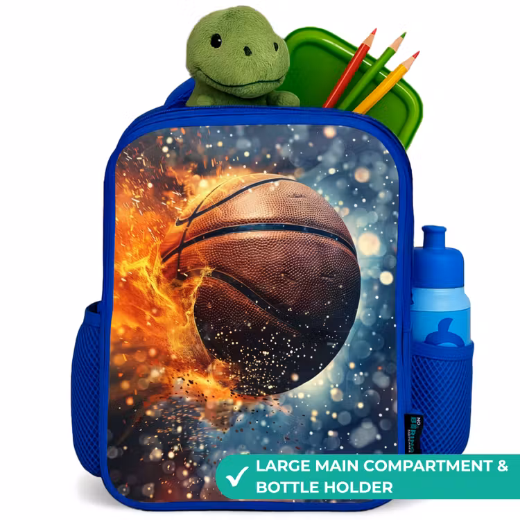 Kids backpack - Blue - Vibrant basketball — 5