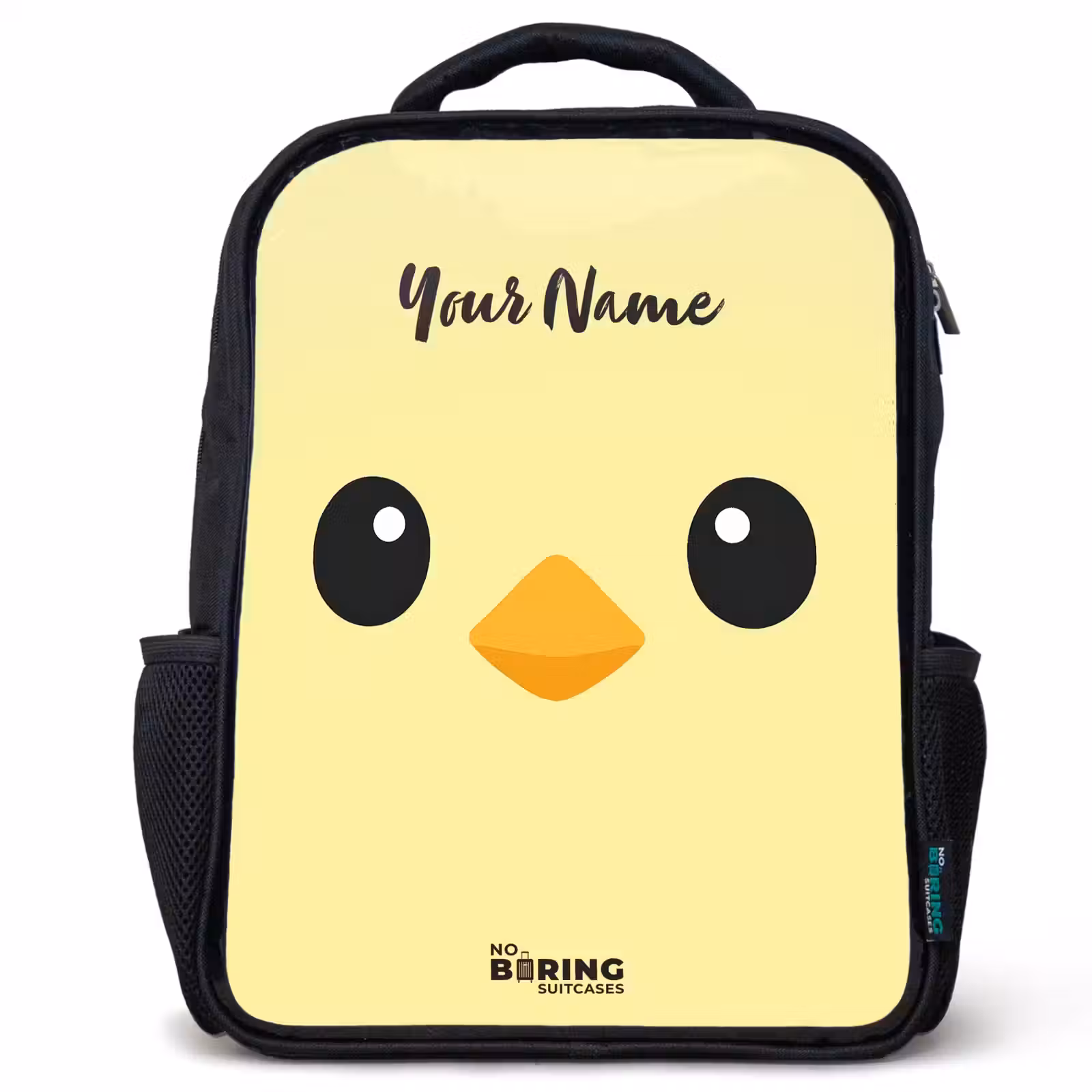 Kids backpack - Black - Kawai - Chick - Yellow — 1