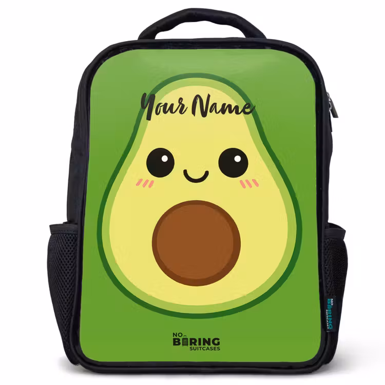 Kids backpack - Black - Kawai - Avocado - Green — 1