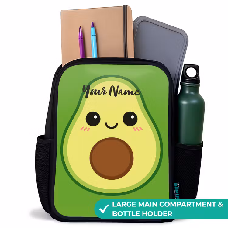 Kids backpack - Black - Kawai - Avocado - Green — 10