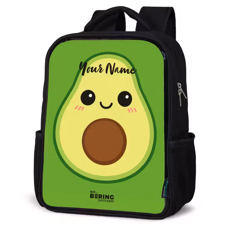 Kids backpack - Black - Kawai - Avocado - Green — 6