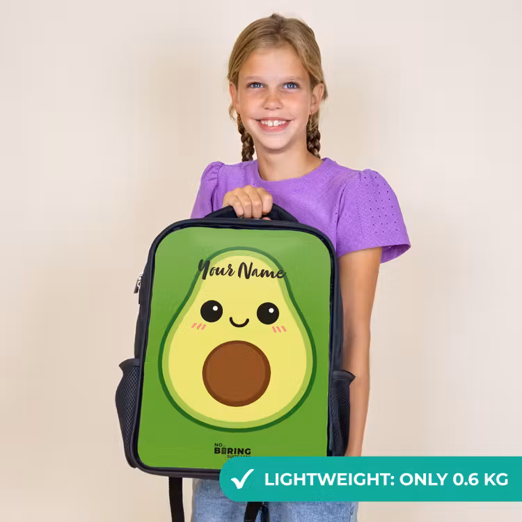 Kids backpack - Black - Kawai - Avocado - Green — 9
