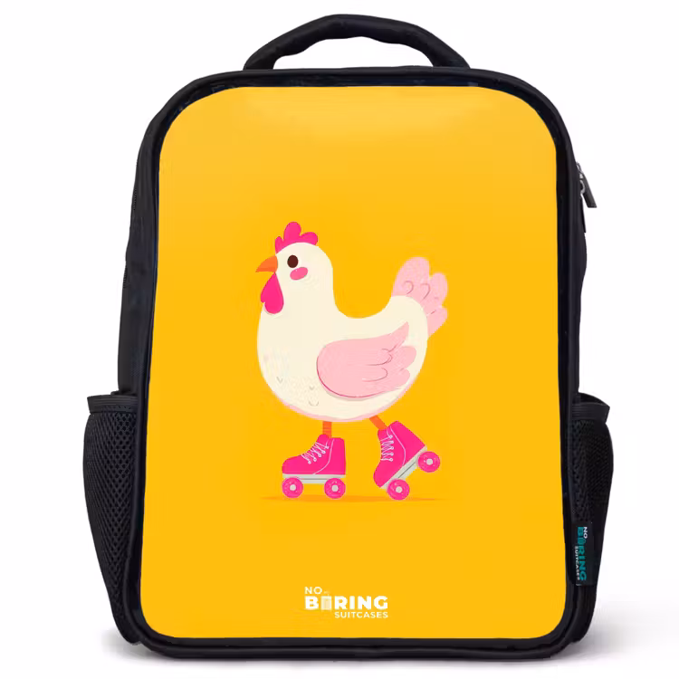 Kids backpack - Black - Kip - Roller skates - Yellow — 1