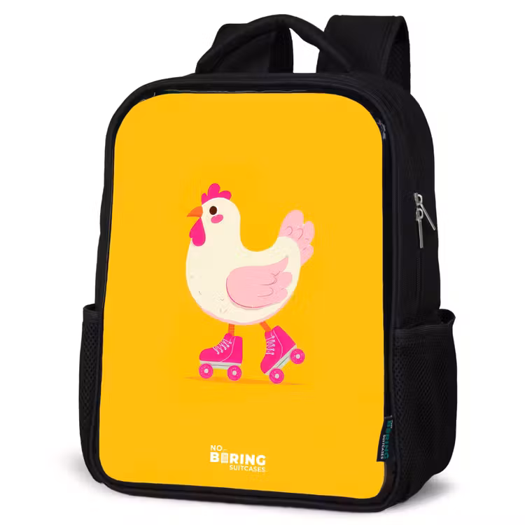 Kids backpack - Black - Kip - Roller skates - Yellow — 6