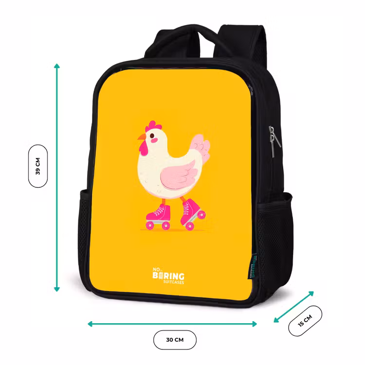 Kids backpack - Black - Kip - Roller skates - Yellow — 8