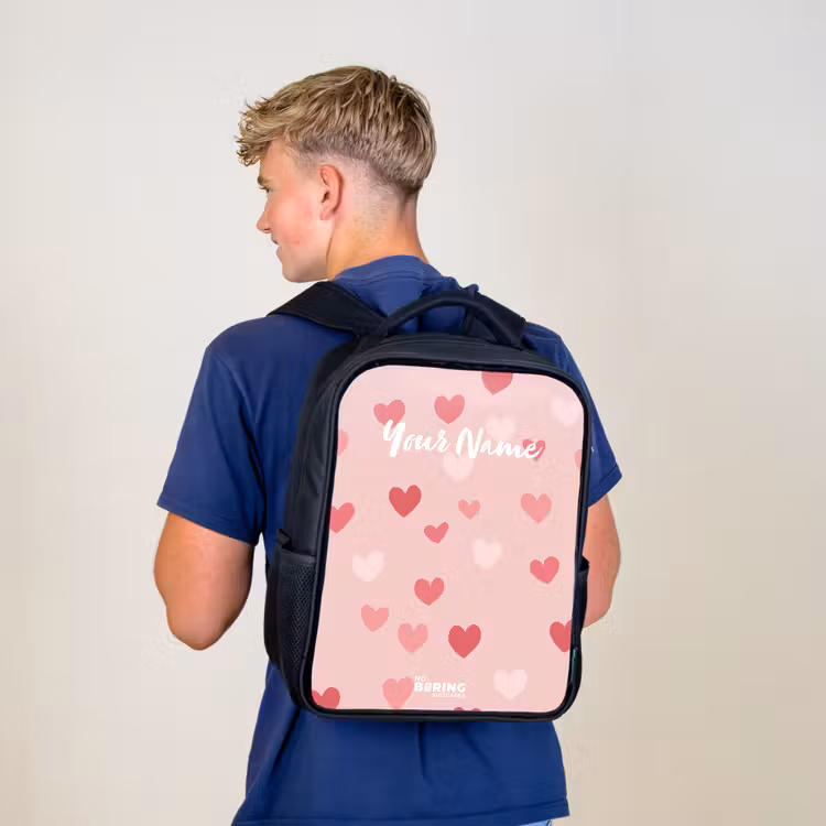 Kids backpack - Black - Hearts — 5