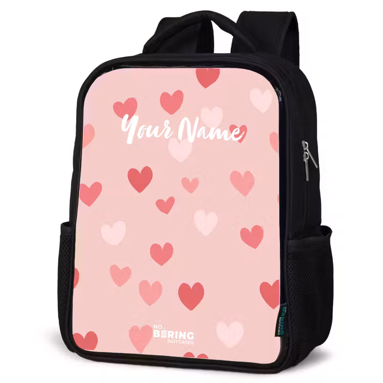 Kids backpack - Black - Hearts — 6