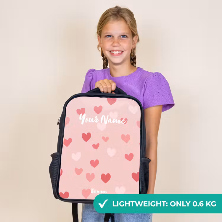 Kids backpack - Black - Hearts — 9