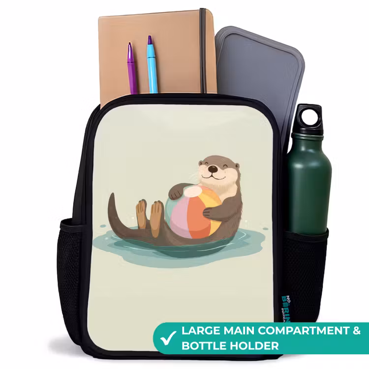 Kids backpack - Black - Otter - Beach Ball - Water — 10