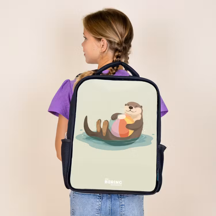 Kids backpack - Black - Otter - Beach Ball - Water — 4
