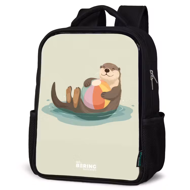 Kids backpack - Black - Otter - Beach Ball - Water — 6