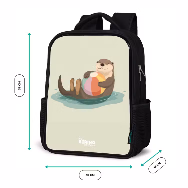 Kids backpack - Black - Otter - Beach Ball - Water — 8