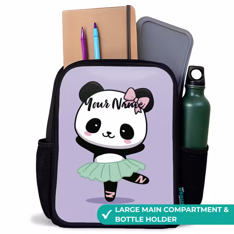 Kids backpack - Black - Kawai - Ballet - Panda — 10