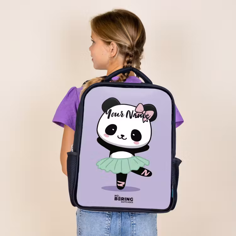 Kids backpack - Black - Kawai - Ballet - Panda — 4
