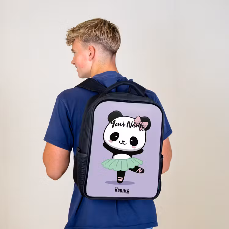 Kids backpack - Black - Kawai - Ballet - Panda — 5