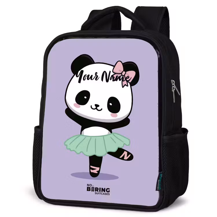 Kids backpack - Black - Kawai - Ballet - Panda — 6