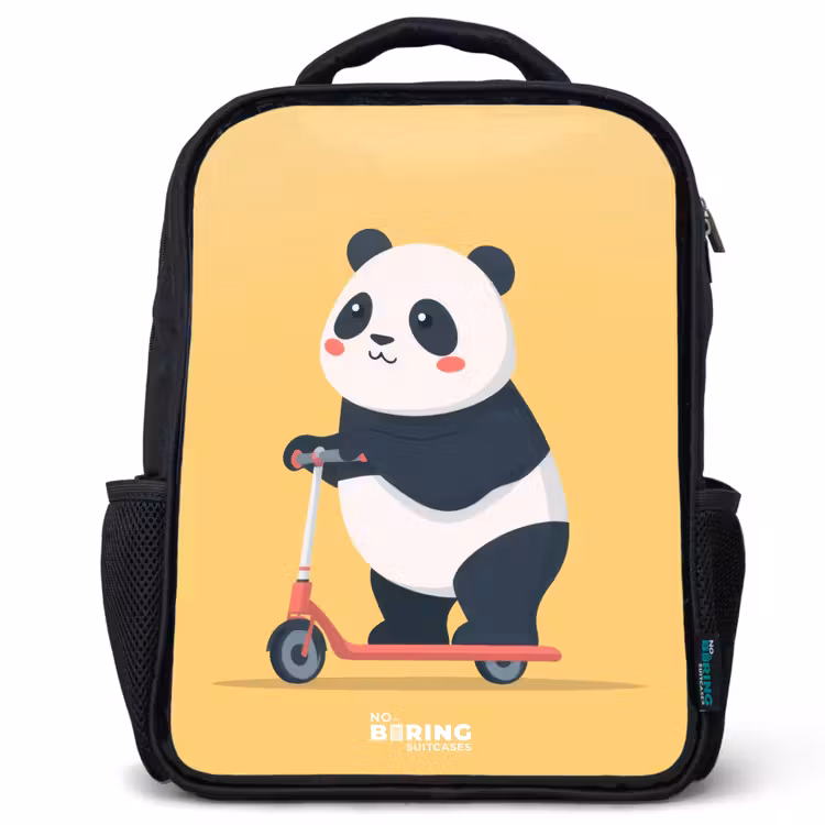 Kids backpack - Black - Panda - Step - Yellow — 1