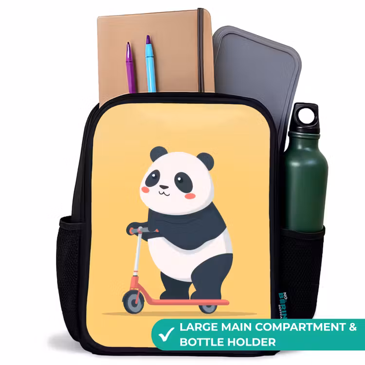 Kids backpack - Black - Panda - Step - Yellow — 10