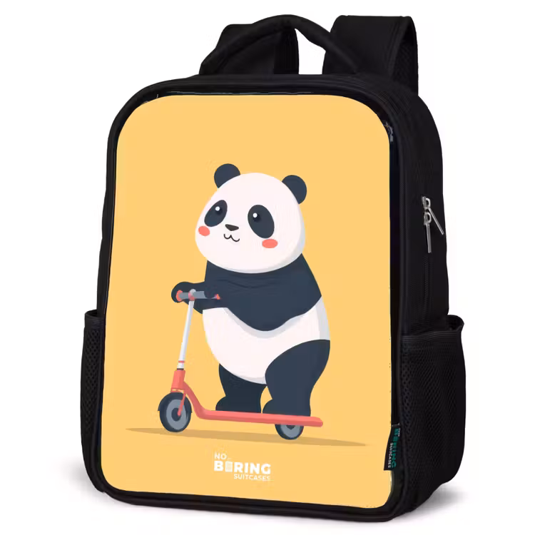 Kids backpack - Black - Panda - Step - Yellow — 6