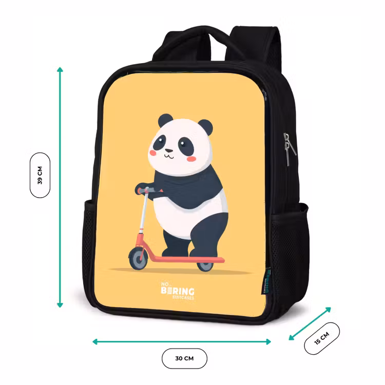 Kids backpack - Black - Panda - Step - Yellow — 8