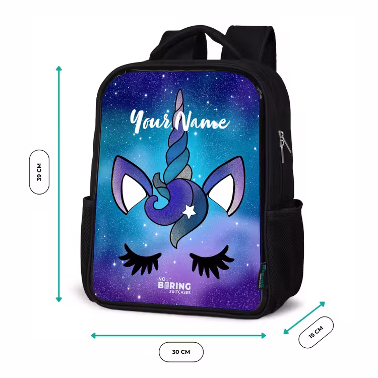 Kids backpack - Black - Purple unicorn — 8