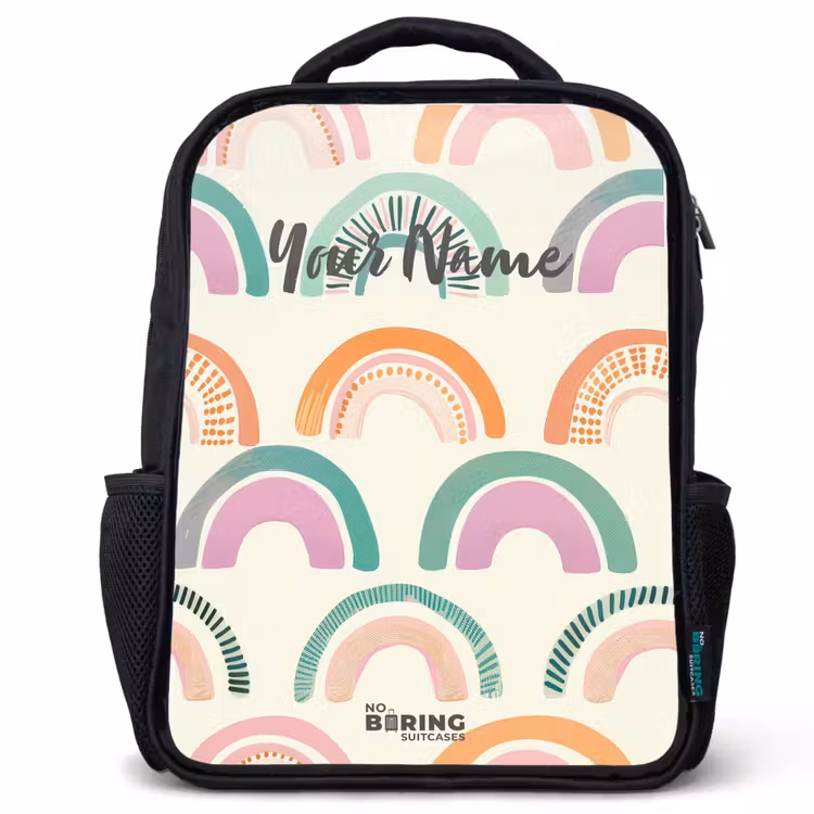 Kids backpack - Black - Rainbows — 1