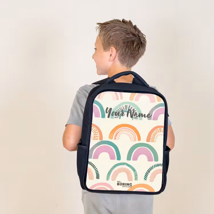 Kids backpack - Black - Rainbows — 2