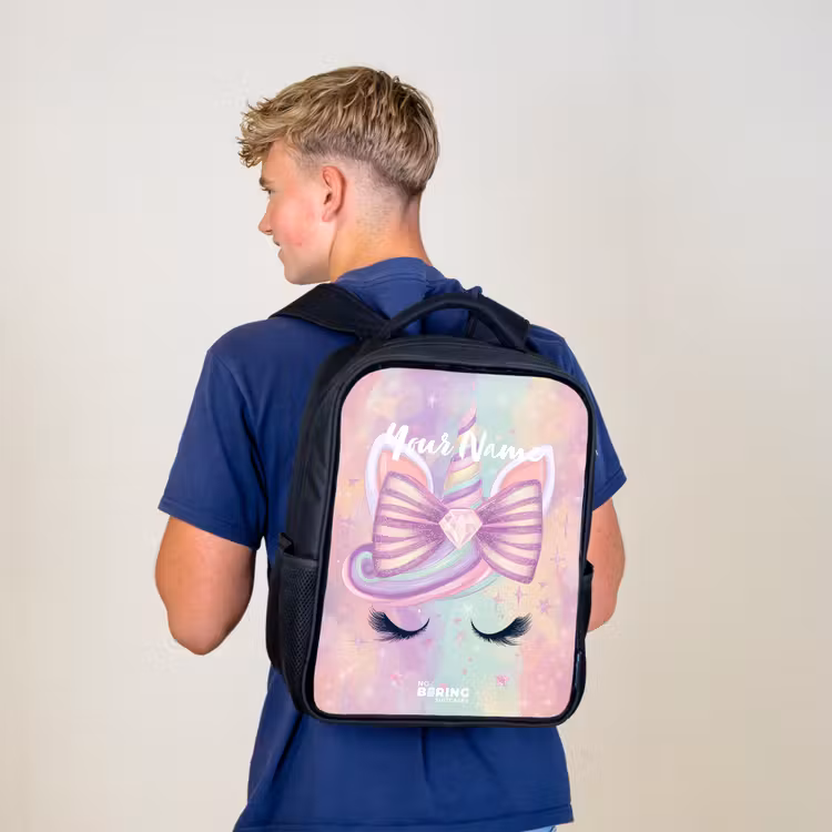 Kids backpack - Black - Unicorn — 5