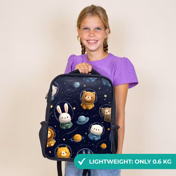 Kids backpack - Black - Animals - Starry Sky - Space — 9