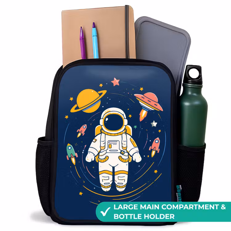 Kids backpack - Black - Astronaut - Planets - Rocket — 10