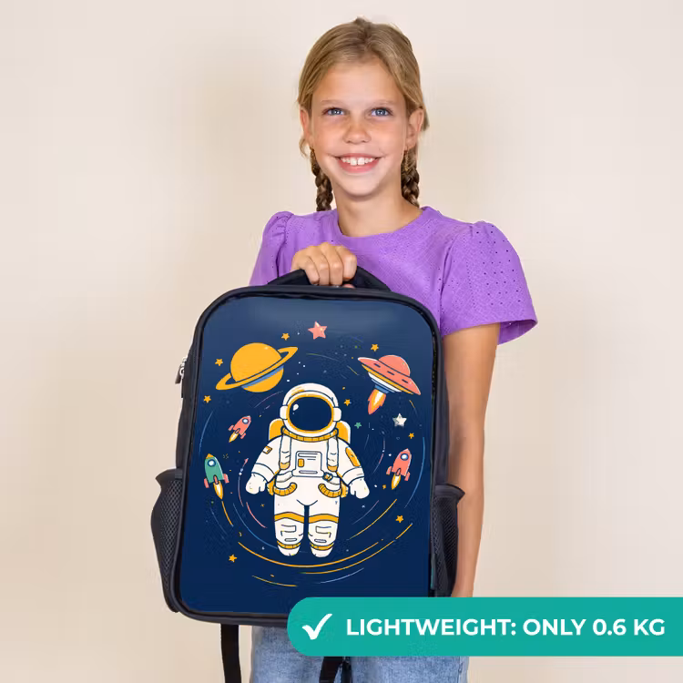 Kids backpack - Black - Astronaut - Planets - Rocket — 9