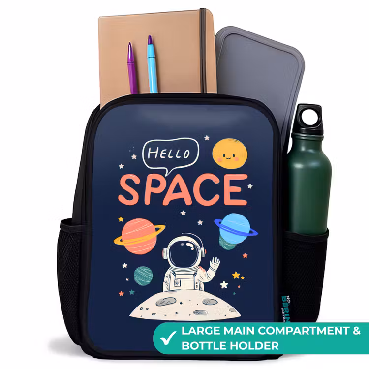 Kids backpack - Black - Astronaut - Space - Planets — 10