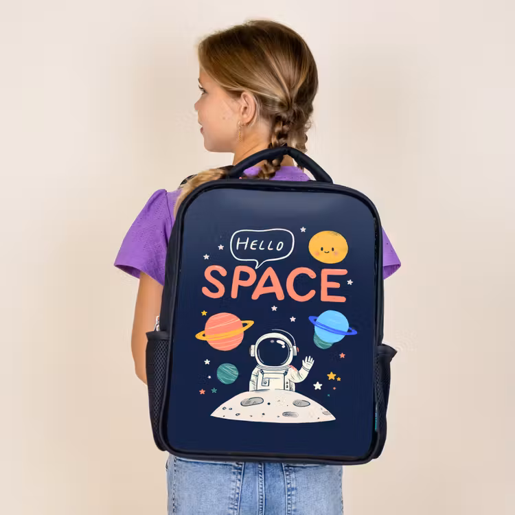 Kids backpack - Black - Astronaut - Space - Planets — 4