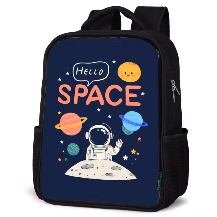 Kids backpack - Black - Astronaut - Space - Planets — 6