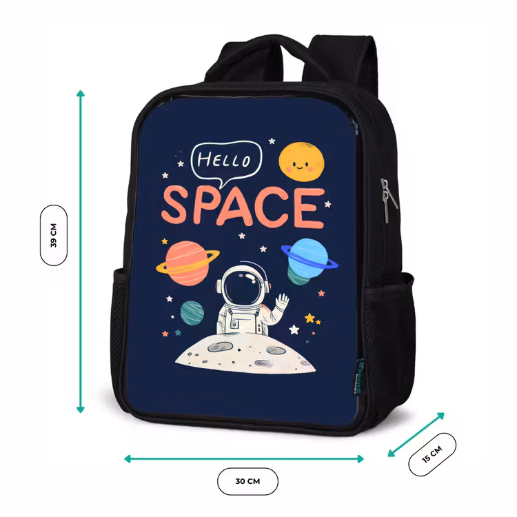Kids backpack - Black - Astronaut - Space - Planets — 8