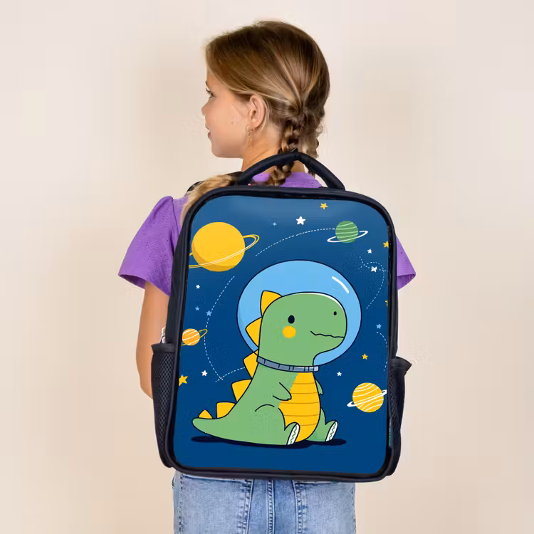 Kids backpack - Black - Dino - Space - Planets — 4