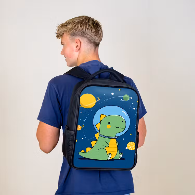 Kids backpack - Black - Dino - Space - Planets — 5