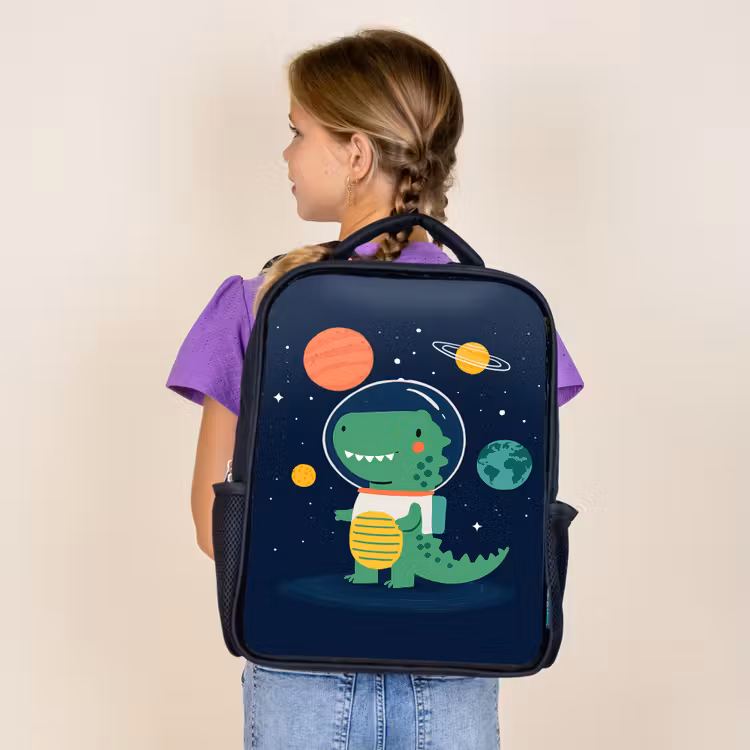 Kids backpack - Black - Dino - spacesuit - Planets — 4