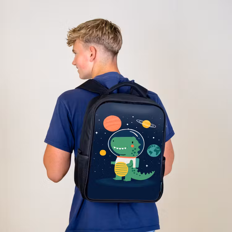 Kids backpack - Black - Dino - spacesuit - Planets — 5
