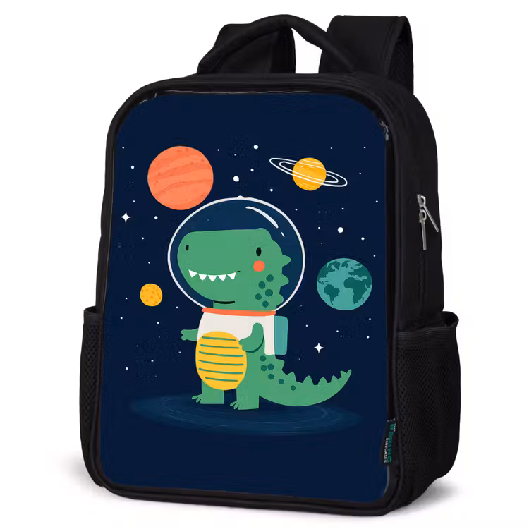 Kids backpack - Black - Dino - spacesuit - Planets — 6