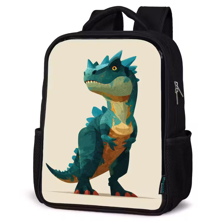 Kids backpack - Black - Spines - Dino - Blue - Muscular — 6
