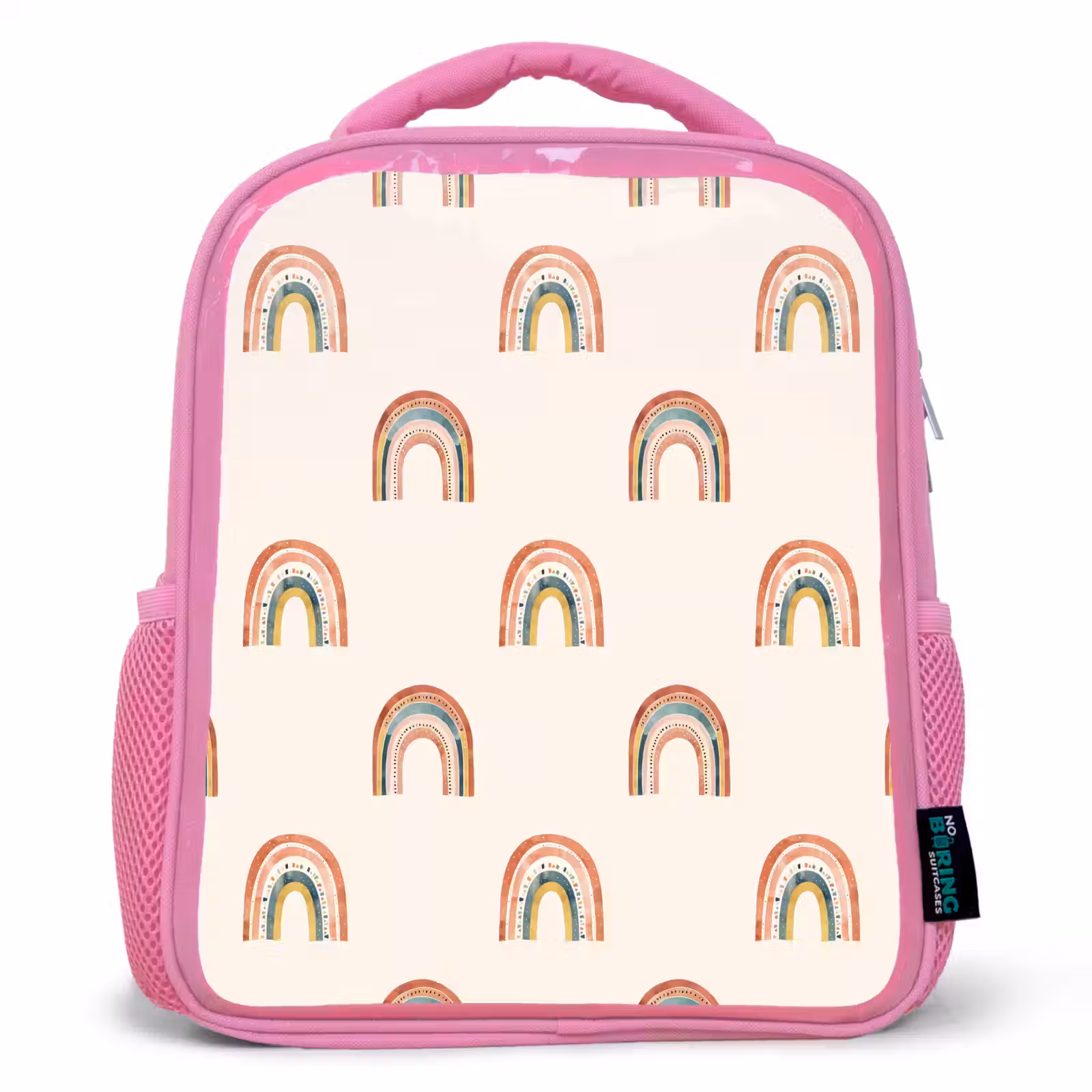 Kids backpack - Pink - Boho - Rainbow - Pattern — 1