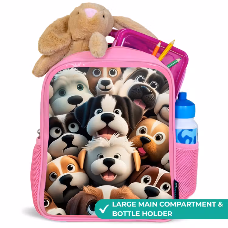 Kids backpack - Pink - Barking Bunnies — 2
